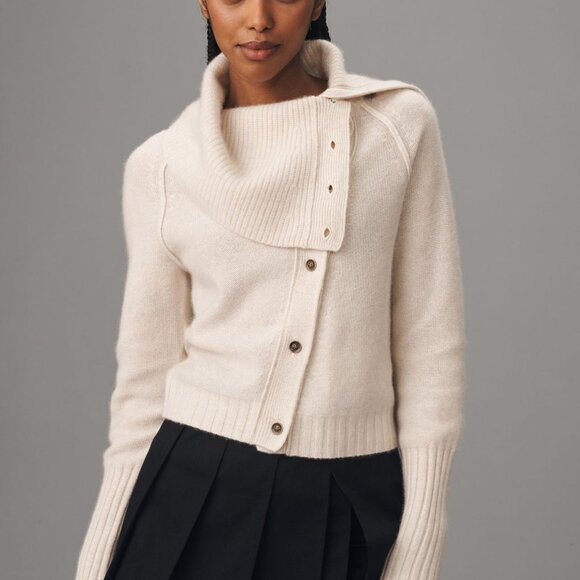 NEW w/o TAGS Anthropologie Pilcro Asymmetrical Cashmere Cardigan (size XS) - Picture 1 of 15